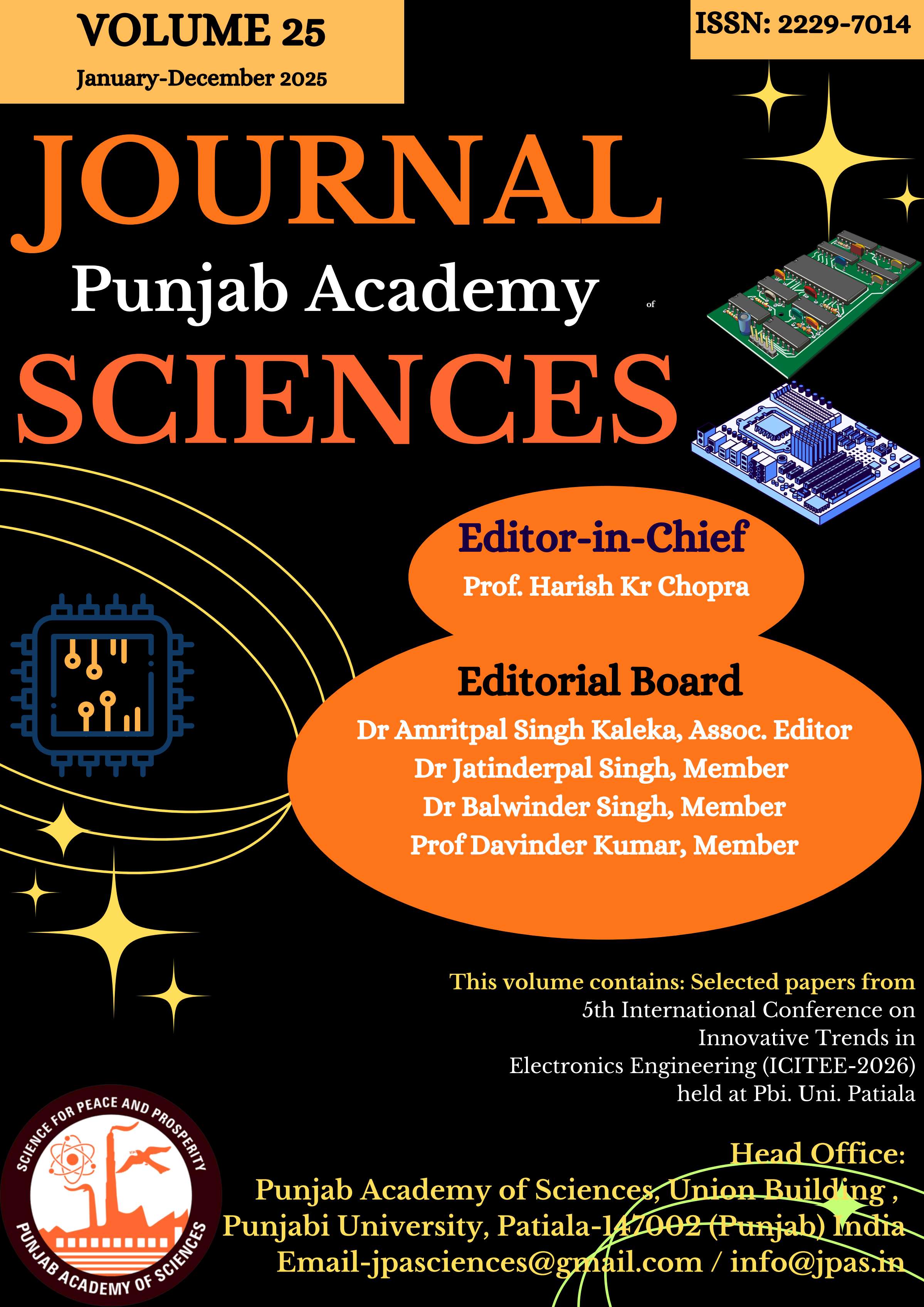 					View Vol. 25 (2025): Journal Punjab Academy of Sciences
				